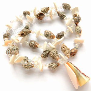 Shell Necklaces SNC 002 - Grey