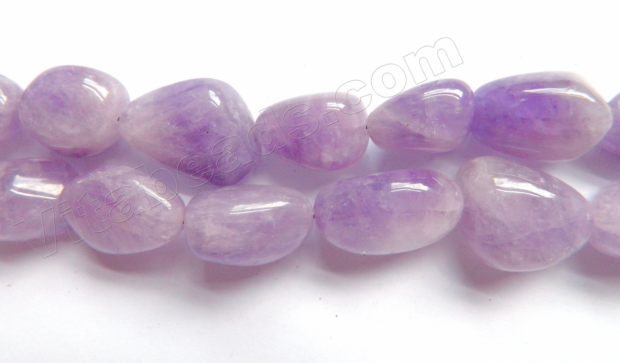 Natural light Lavender Amethyst quartz A  -  Smooth Tumble 16"