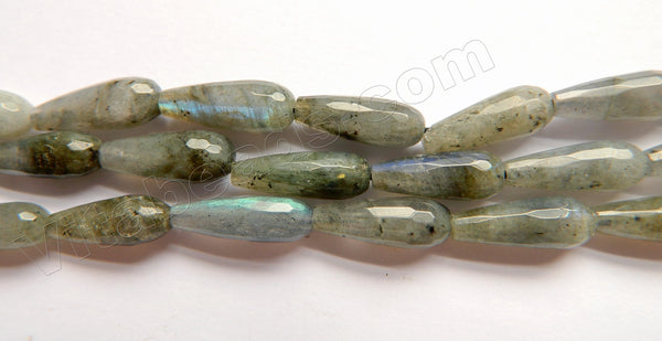 Labradorite A  -  Faceted Drops 16"