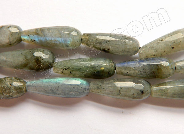 Labradorite A  -  Faceted Drops 16"