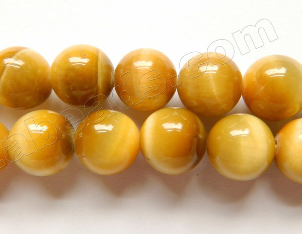 Butter Tiger Eye AAA  - Round Beads 16"