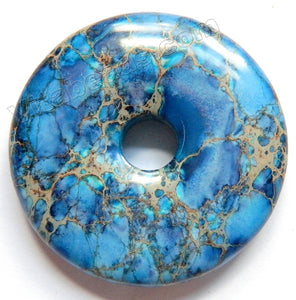 Smooth Pendant - Donut Sky Blue Impression Jasper