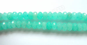 Light Russian Amazonite Jade AA -  8mm Faceted Rondels  16"