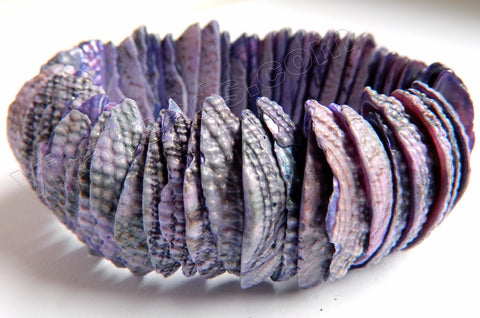 Shell  - Dark Purple Long Tooth Bracelet