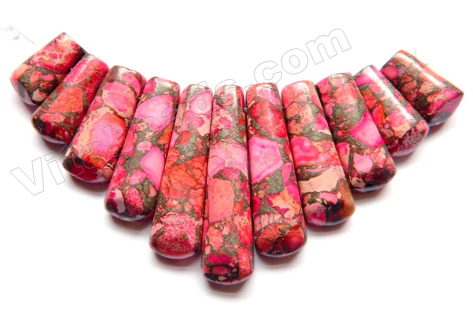 Fuchsia Impression Pyrite Stone   11-Piece Set Pendant