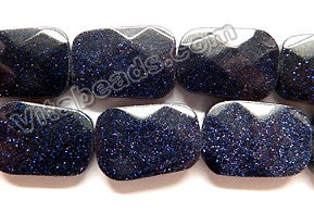 Blue Goldstone AA  -  Faceted Ladders  16"