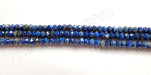 Lapis Lazuli AAA  -  Small Faceted Rondel 16"