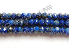 Lapis Lazuli AAA  -  Small Faceted Rondel 16"