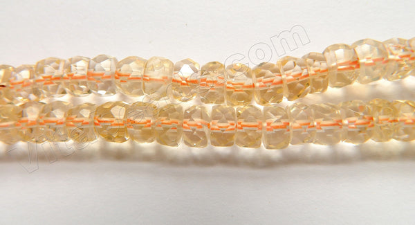 Citrine Light Natural AA  -  Faceted Heishi  16"      8 x 5 mm