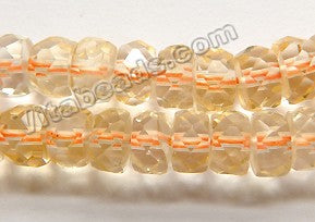 Citrine Light Natural AA  -  Faceted Heishi  16"      8 x 5 mm