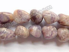 Flower Sugilite  -  10-12mm Smooth Tumble 16"