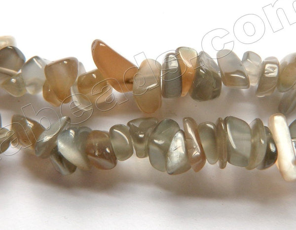 Grey Moonstone A  -  Chips 36"    8mm