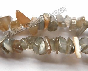 Grey Moonstone A  -  Chips 36"    8mm