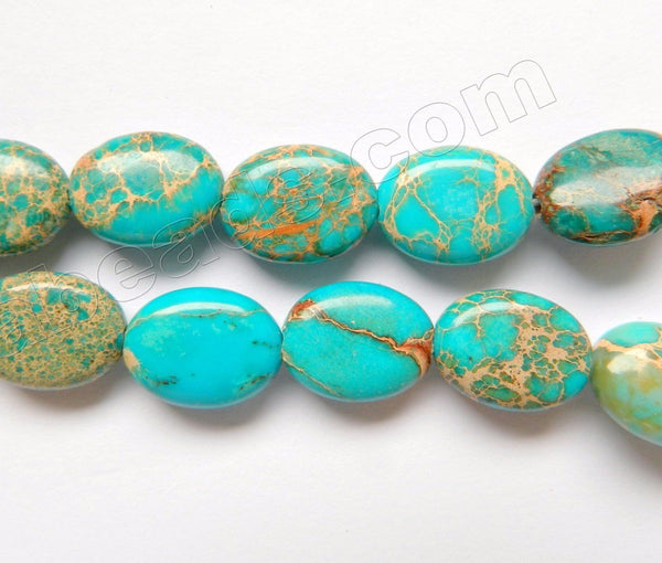 Bright Aqua Impression Jasper A  -  Puff Oval  16"