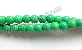 Dark Green Chinese Turquoise A (Natural)  -  Smooth Round  16"