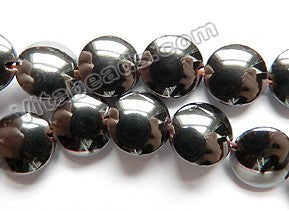 Hematite  -  Puff Coins  16"