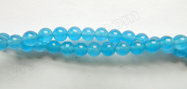 Apatite Blue Jade  -  Smooth Round  16"      6 mm