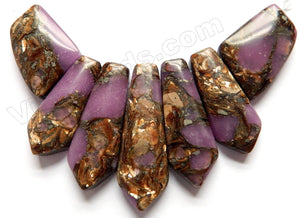 Purple Bronzite  -  5-Piece Slab Set Pendant