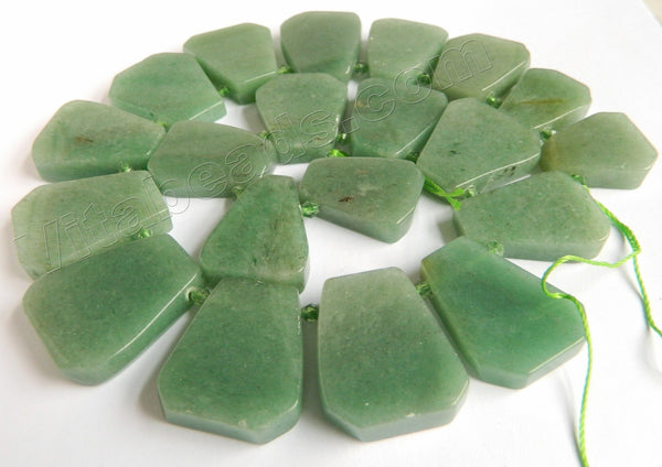 Green Aventurine  -  Graduated Flat Irregular Ladders  16"