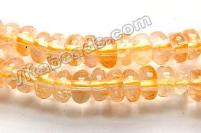 Citrine Medium Natural A  -  Smooth Rondels  16"