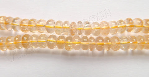 Citrine Light Natural A  -  Smooth Rondels  16"    8 mm