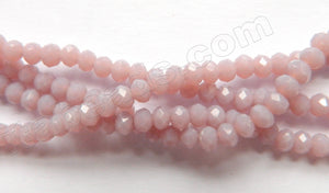 Rosy Chalcedony Qtz  -  Faceted Rondel
