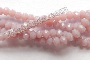Rosy Chalcedony Qtz  -  Faceted Rondel