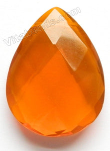 Faceted Pendant - Briolette - Orange Crystal