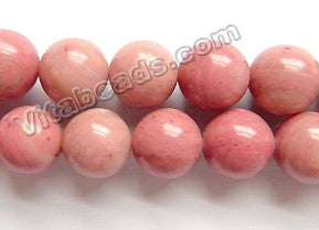 Rhodonite AA  -  Smooth Round  16"