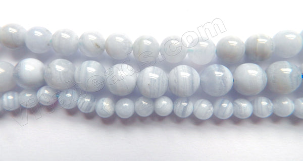 Blue Lace Agate AA  -  Smooth Round  16"