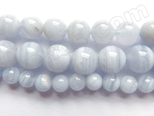 Blue Lace Agate AA  -  Smooth Round  16"