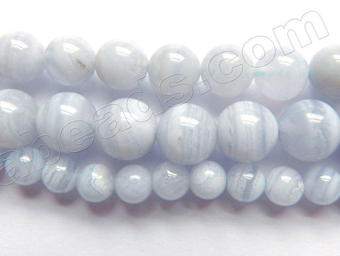 Blue Lace Agate AA  -  Smooth Round  16"