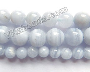 Blue Lace Agate AA  -  Smooth Round  16"