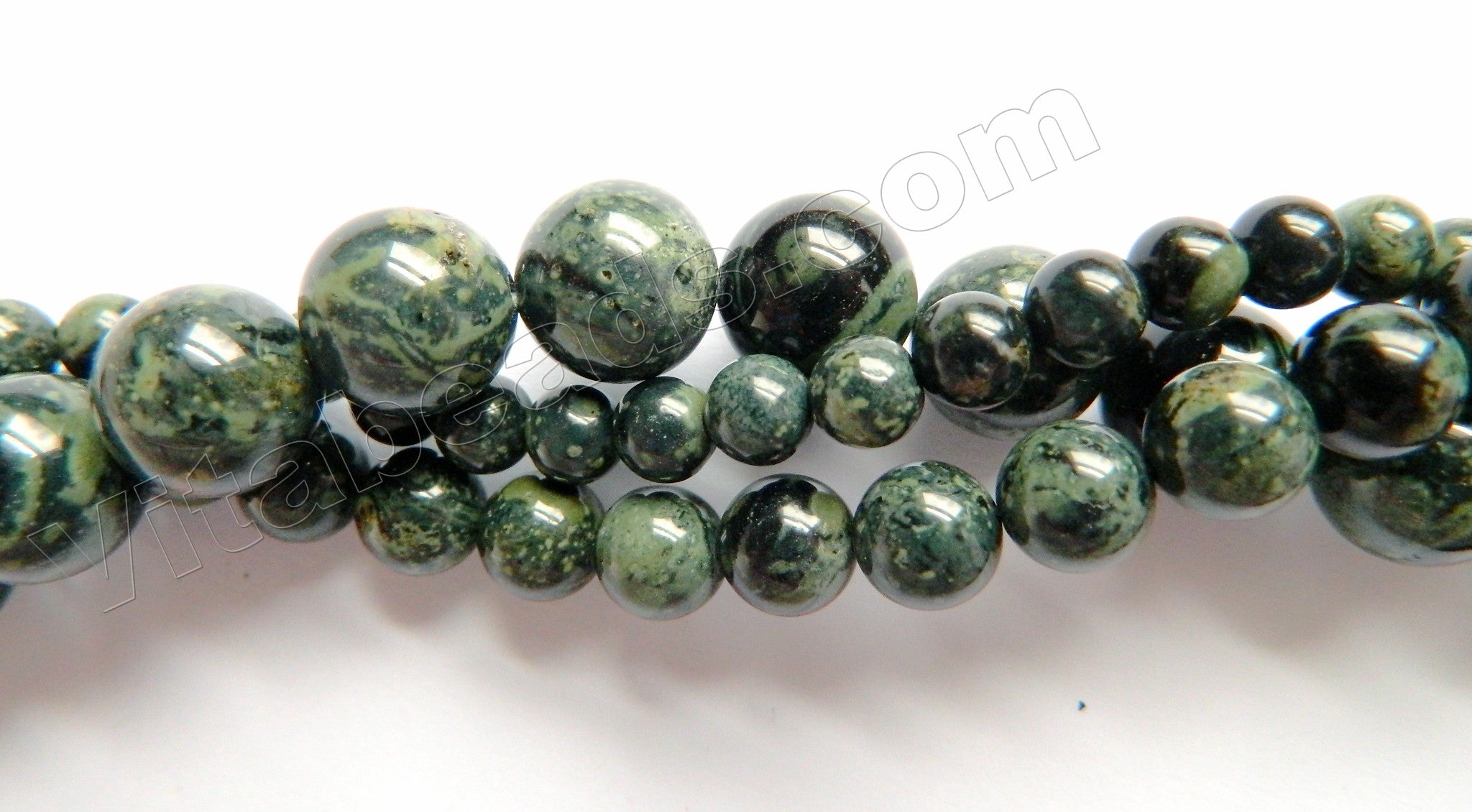 Kambaba  -  Smooth Round Beads  16"