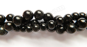 Smooth Black Lava Stone Natural A  -  Smooth Round  16"