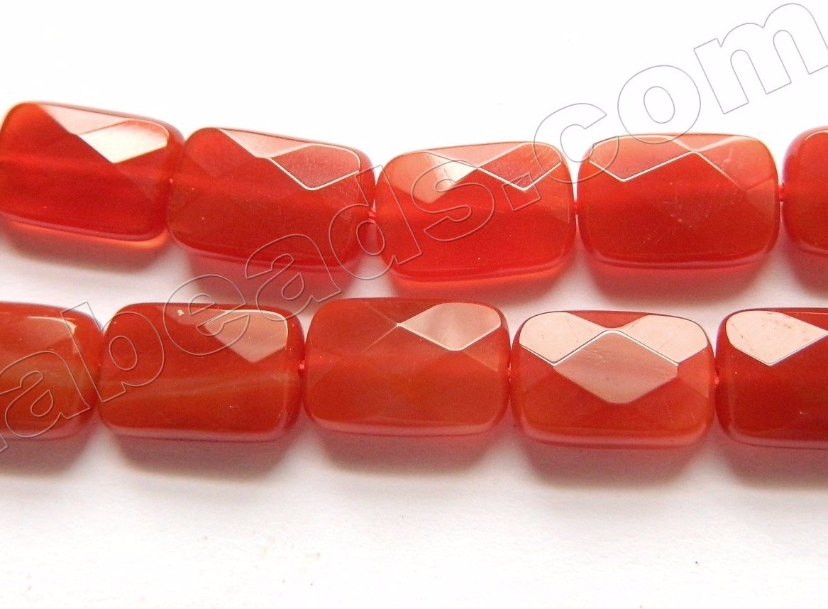 Carnelian Natural AAA  -  Faceted Rectangles 16"