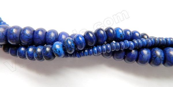 Lapis Turquoise  -  Smooth Rondels  16"