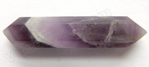 Frosted Sage Amethyst - 6-Side Pendulum Pendant - Center Drilled