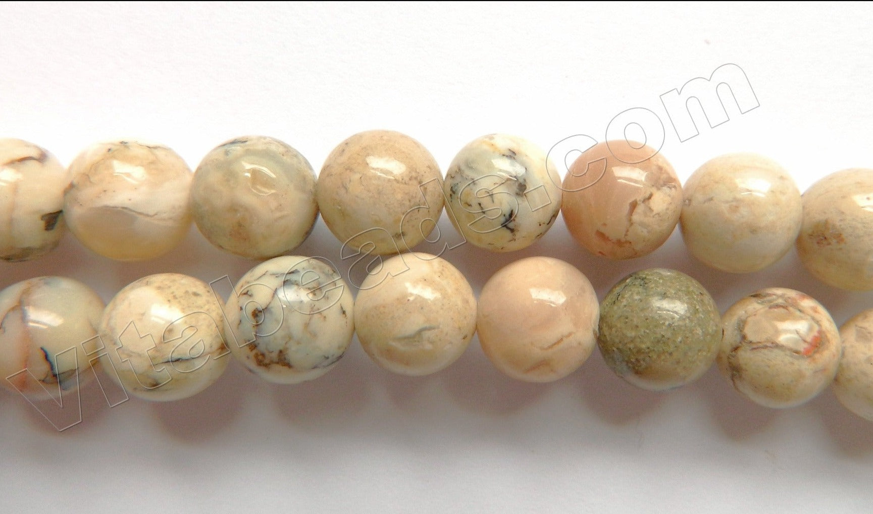 Africa Opal A  -  Smooth Round Beads  16"