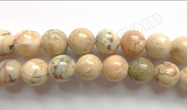 Africa Opal A  -  Smooth Round Beads  16"