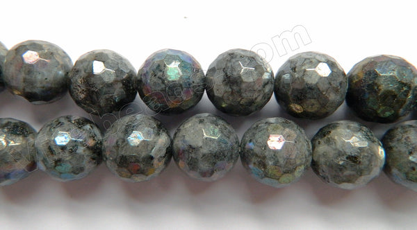 AB Plated Lavikite  -  Faceted Round  15"