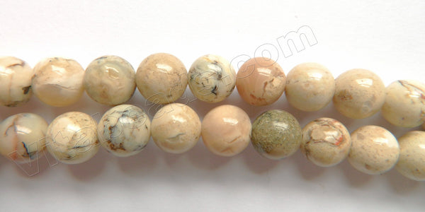 Africa Opal A  -  Smooth Round Beads  16"