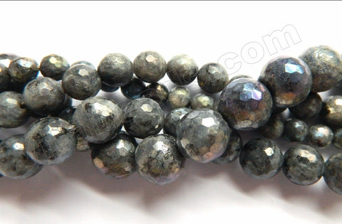 AB Plated Lavikite  -  Faceted Round  15"