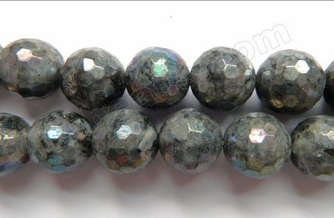AB Plated Lavikite  -  Faceted Round  15"