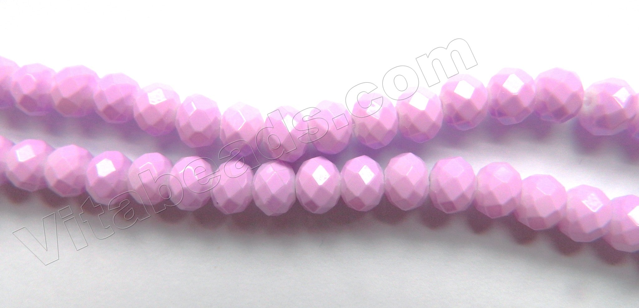 Dyed Bright Purple Quartz  -  Faceted Rondel   16"      8 x 6 mm