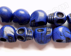 Sapphire Turquoise  -  Carved Skeleton  16"
