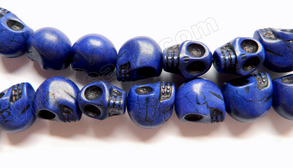 Sapphire Turquoise  -  Carved Skeleton  16"