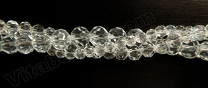 Clear White Crystal Quartz  -  84 cut Faceted Round  16"
