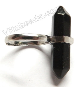 Black Onyx - 6-Side Pendulum Ring
