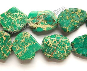 Bright Green Impression Jasper  -  Irregular Slabs 16"